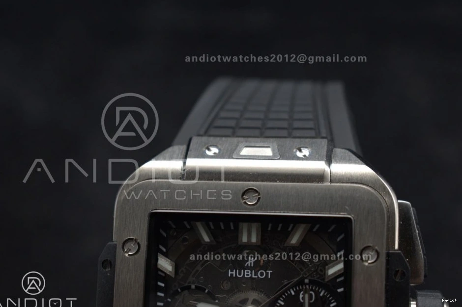 Edition Unico on Dial Titanium Rubber Square Black Bang Best BBF Strap 1:1 Skeleton 42mm A1280 0523